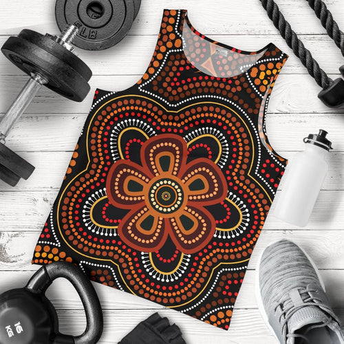 aboriginal-mens-tank-top-aboriginal-dot-painting-flowers-style-ver02