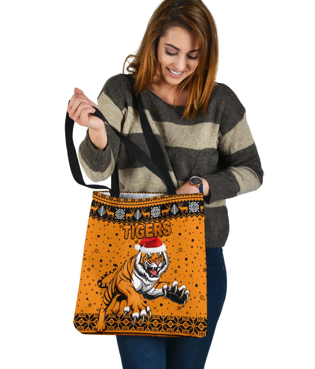 wests-christmas-tote-bag-tigers-unique-vibes-orange