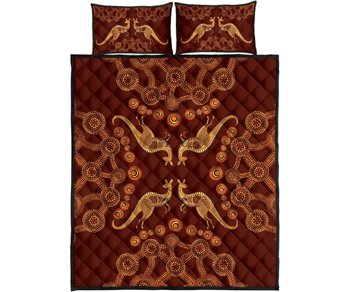 aboriginal-quilt-cover-set-kangaroo-patterns-dot-painting