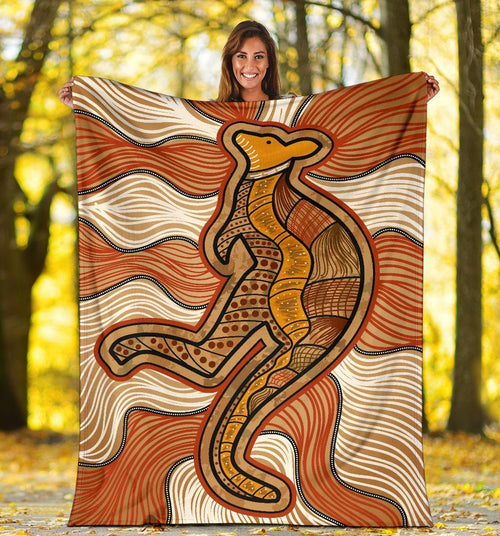 aboriginal-premium-blanket-indigenous-kangaroo-vintage-stye