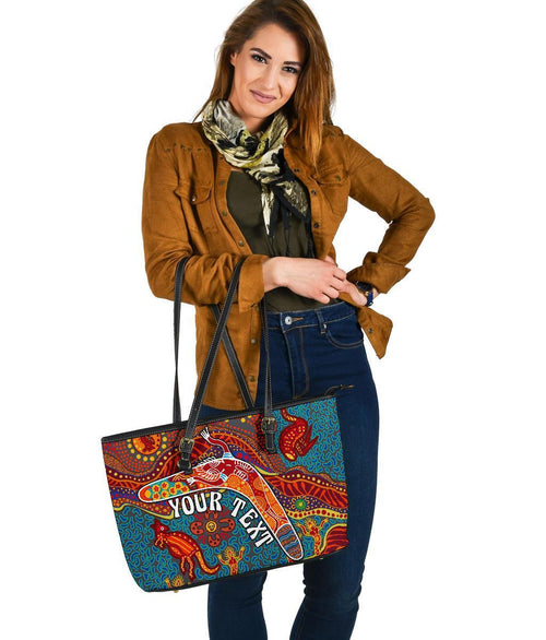 aboriginal-personalised-large-leather-tote-bag-indigenous-boomerang