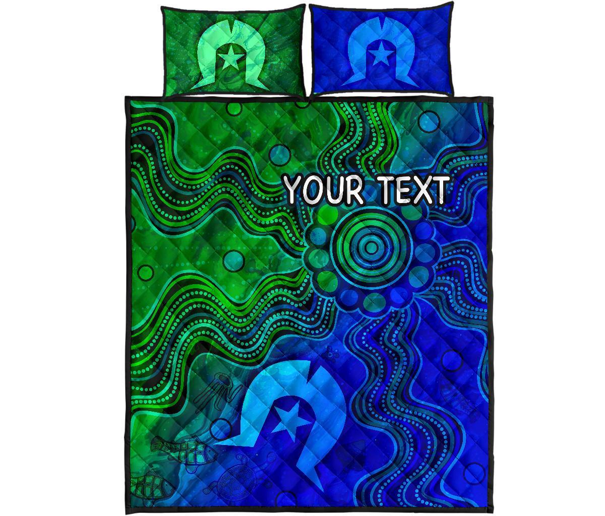 custom-aboriginal-quilt-bed-set-torres-strait-islands-flag