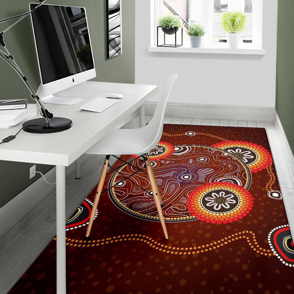 area-rug-aboriginal-dot-painting-rug-earth-ver11