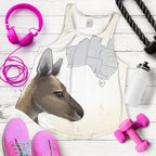 Racerback Tank - Kangaroo Top Tank Australia Map - Women - Vibe Hoodie