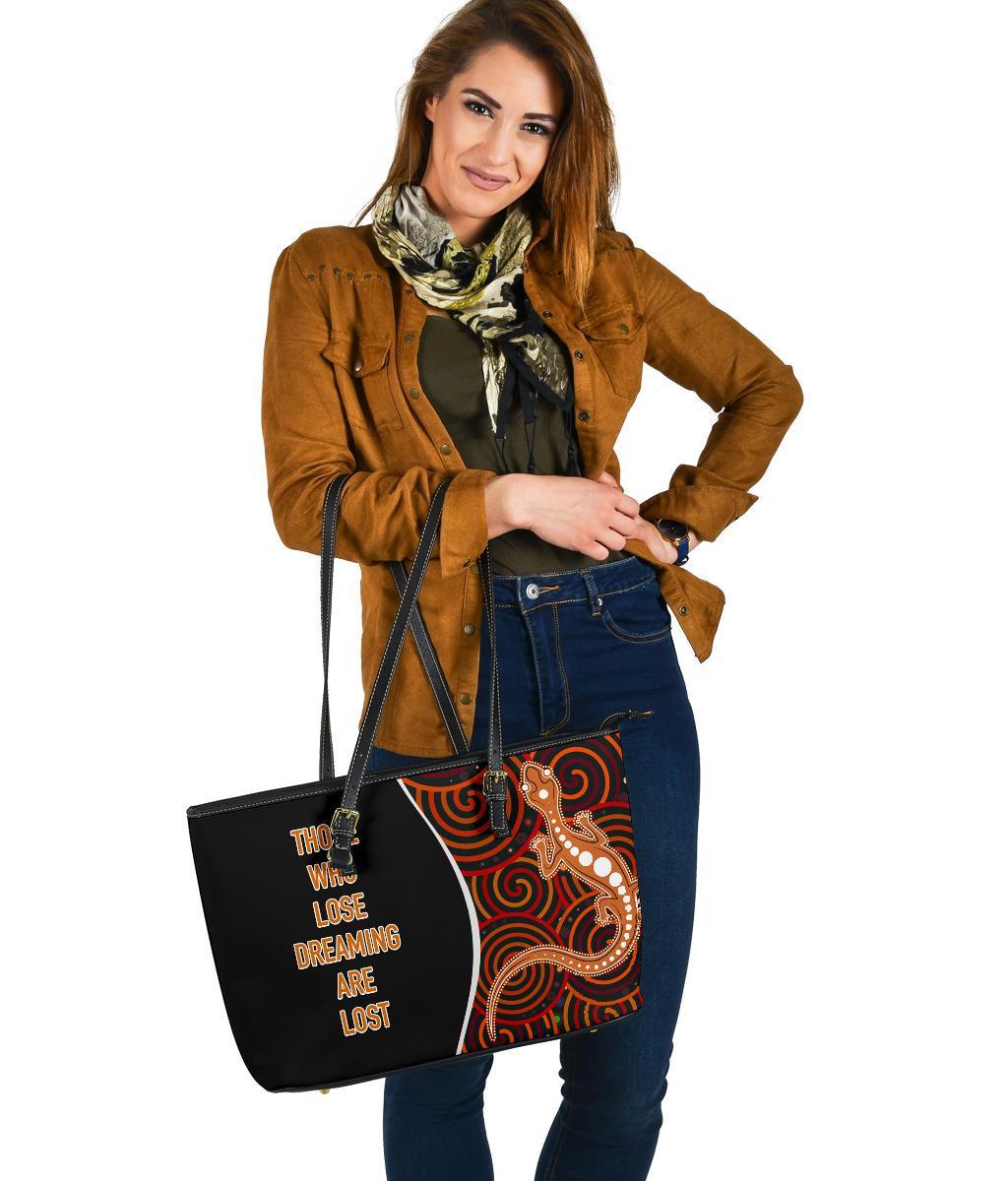 aboriginal-leather-tote-bag-indigenous-lizard-dreaming