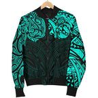 new-zealand-womens-bomber-jacket-maori-polynesian-tattoo-turquoise