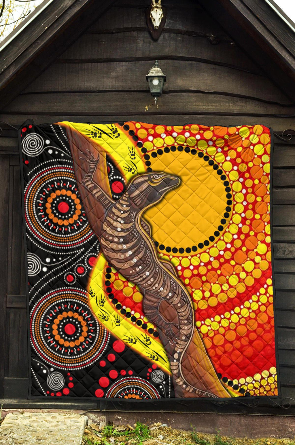 1saustralia-premium-quilt-australian-aboriginal-dot-painting-sun-and-lizard