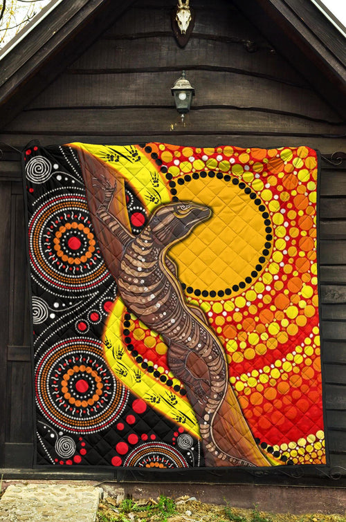 1saustralia-premium-quilt-australian-aboriginal-dot-painting-sun-and-lizard