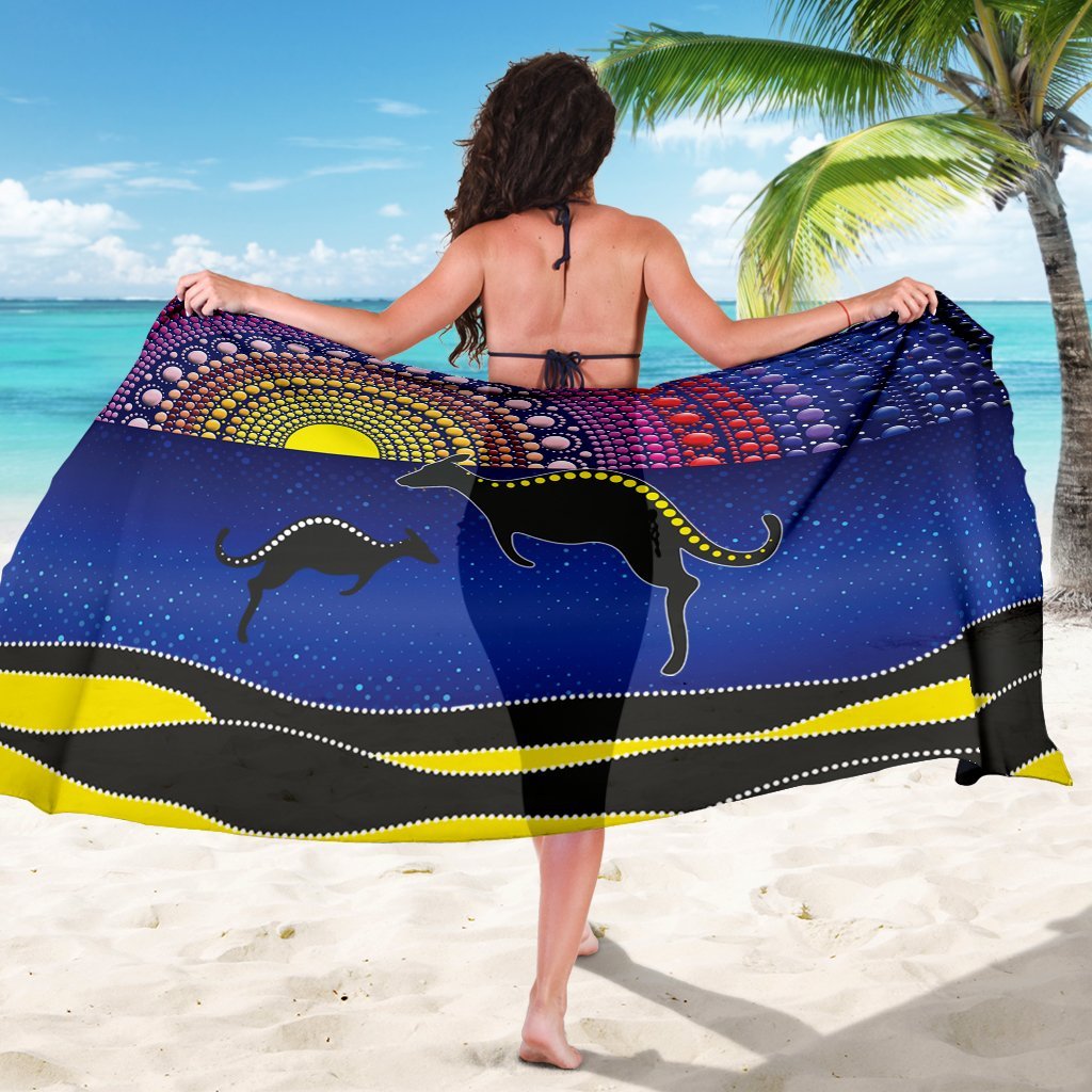 sarong-sunset-over-the-sea-and-kangaroo-dot-painting