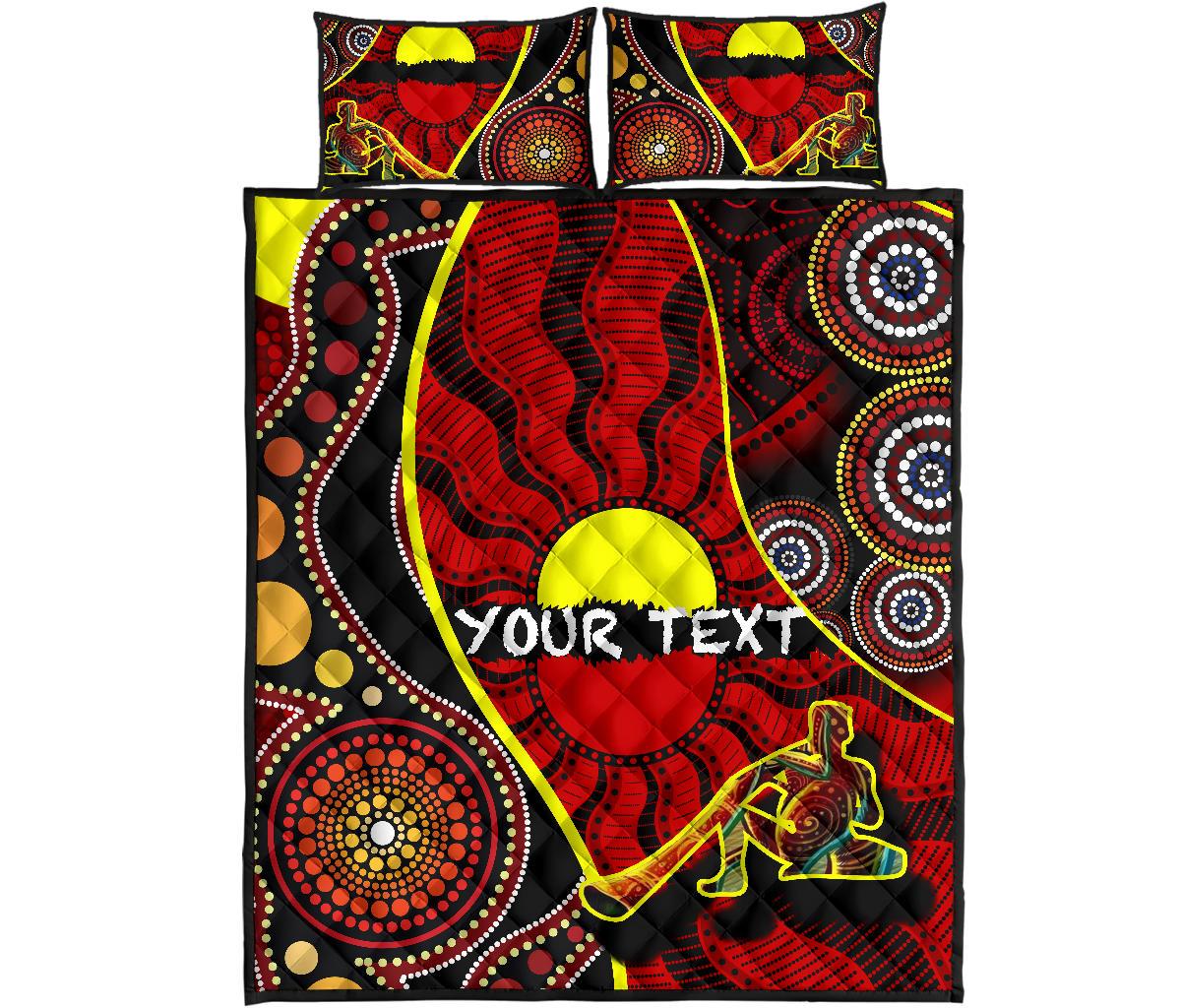 custom-1saustralia-quilt-bed-set-australia-aboriginal-dots-with-didgeridoo