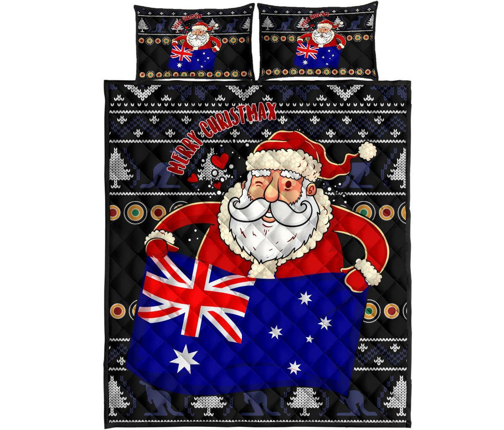 christmas-quilt-bed-set-australia-santa-claus-hold-the-flag-black