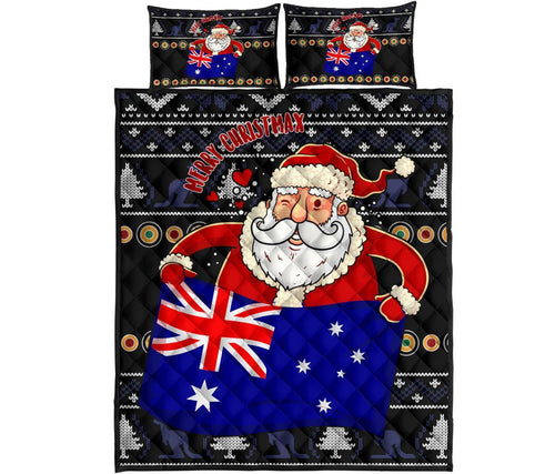 christmas-quilt-bed-set-australia-santa-claus-hold-the-flag-black