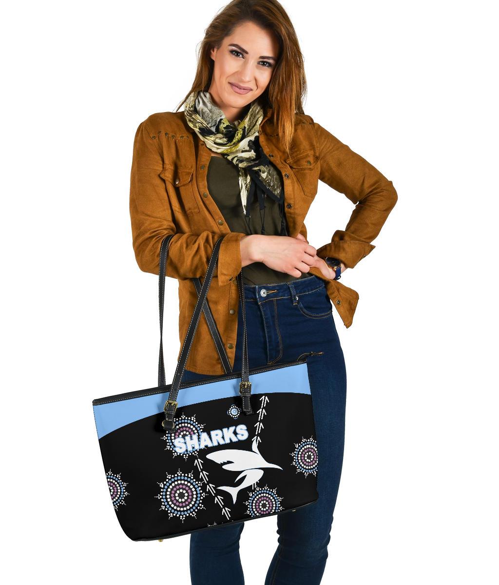cronulla-large-leather-tote-sharks-simple-indigenous-black