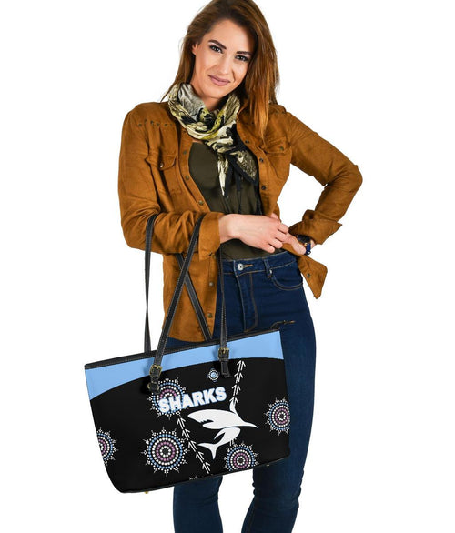 cronulla-large-leather-tote-sharks-simple-indigenous-black