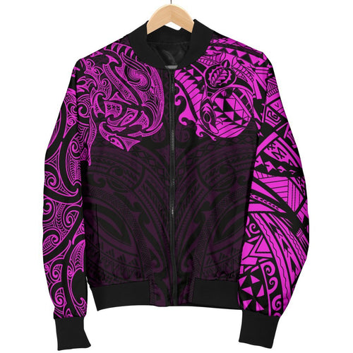 new-zealand-womens-bomber-jacket-maori-polynesian-tattoo-purple