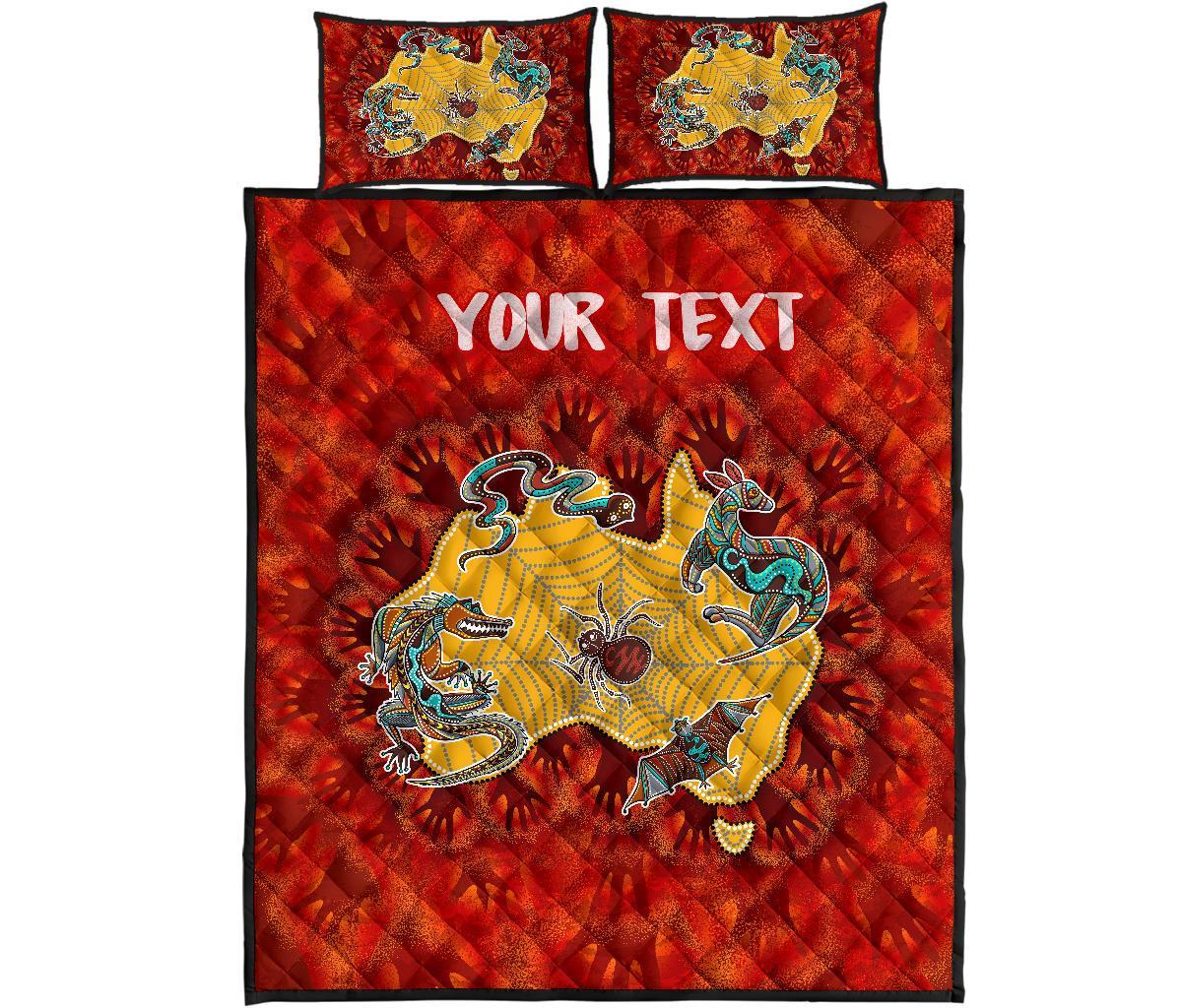 custom-aboriginal-quilt-bed-set-australia-map-hand-patterns-spider-web
