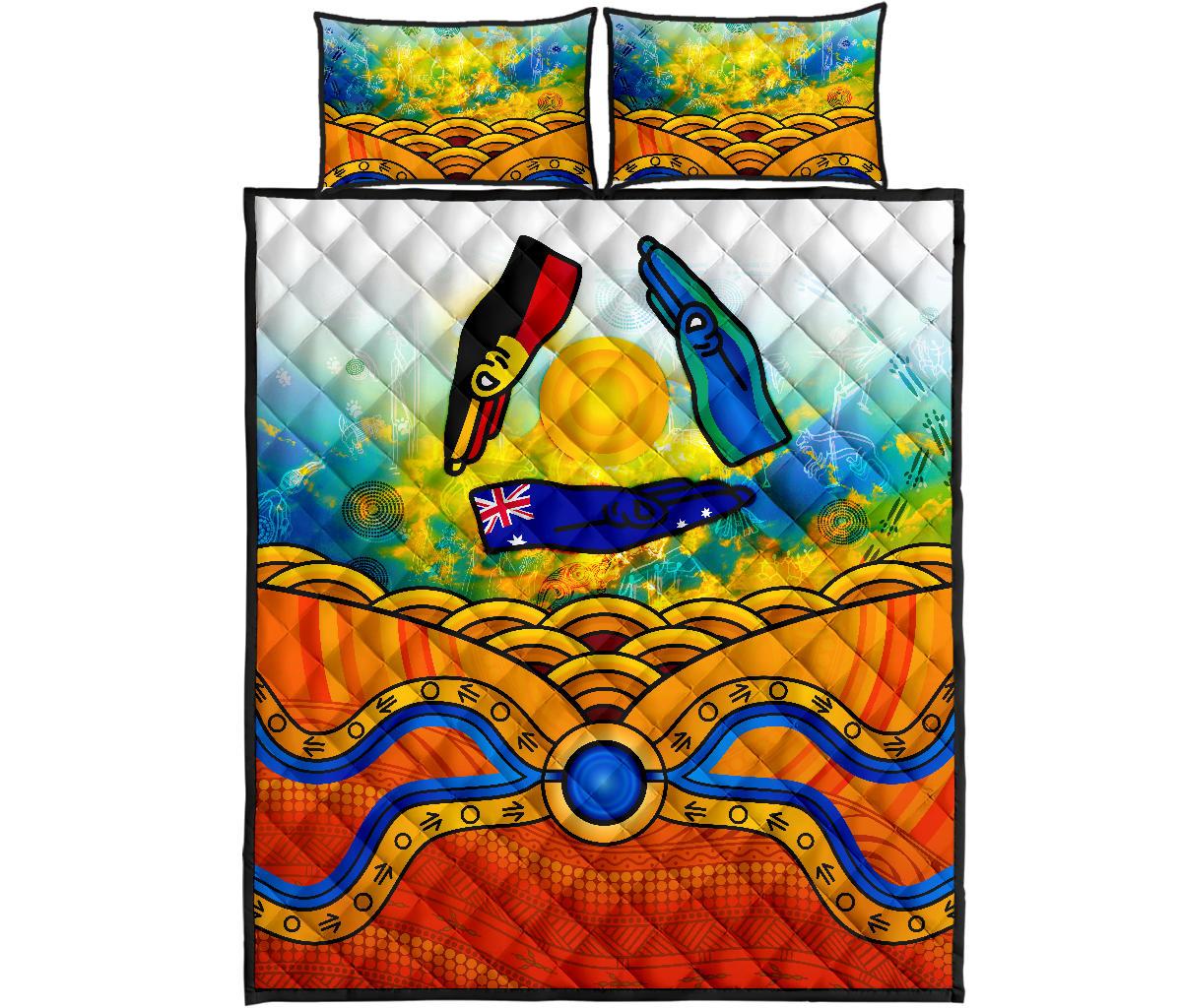 aboriginal-quilt-bed-set-australia-kangaroo-naidoc-week-2021