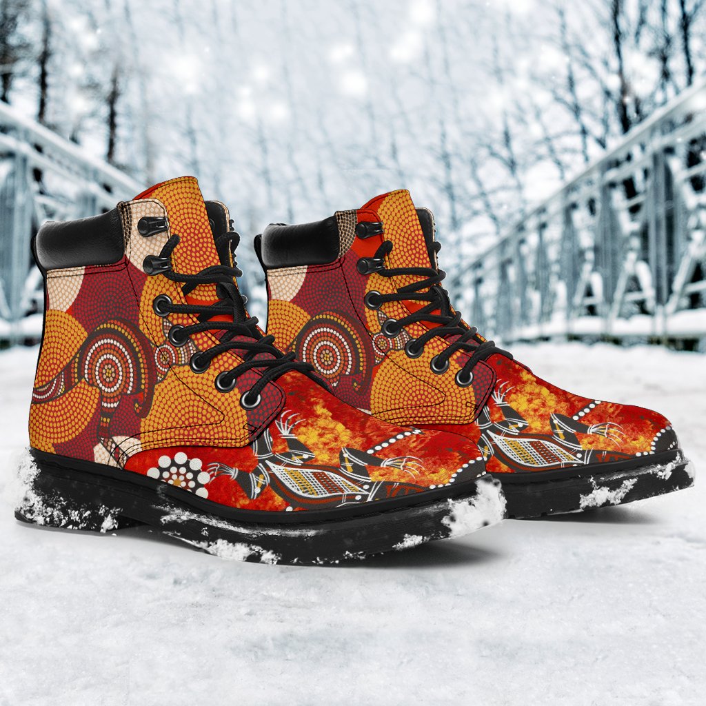 aboriginal-boots-kangaroo-patterns-circle-dot-painting-style-and-crocodile