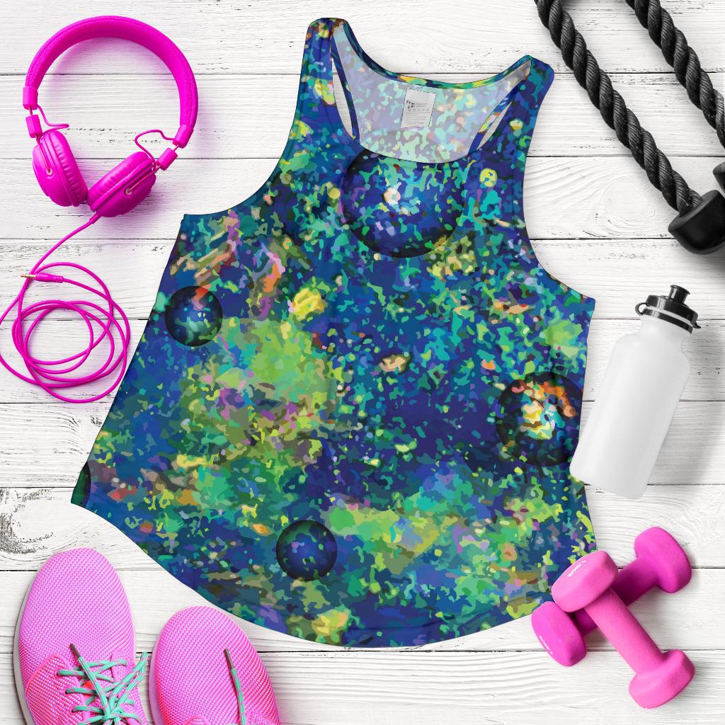 Racerback Tank - Opal Gemstone Top Tank Color Art - Women - Vibe Hoodie