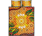 aboriginal-quilt-bed-set-indigenous-circle-leaf-patterns