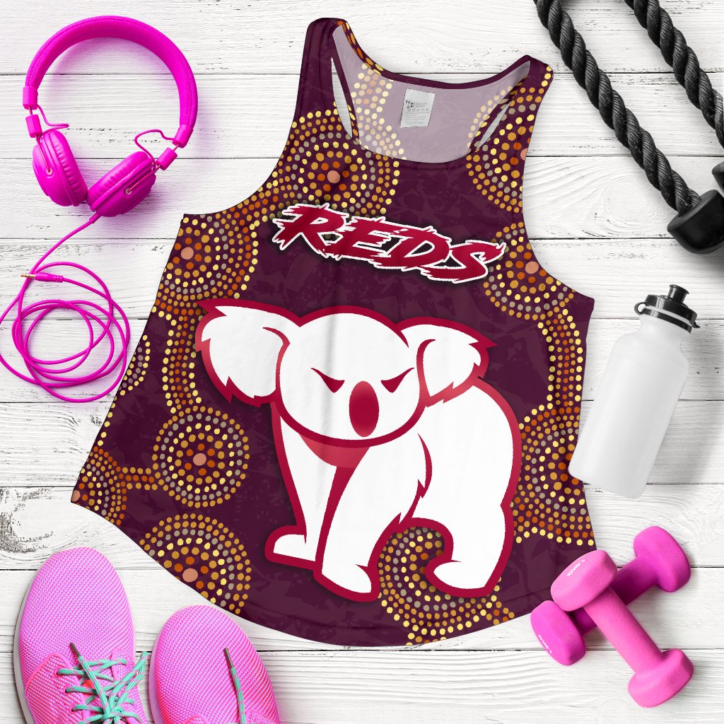 Queensland Women Racerback Tank Indigenous Reds - Vibe Hoodie