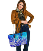 aboriginal-leather-tote-bag-sea-turtle-with-indigenous-patterns-blue