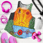 Anzac Day Women Racerback Tank - Lest We Forget Poppy - Vibe Hoodie