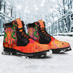 aboriginal-all-season-boots-aussie-indigenous-patterns-orange
