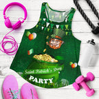 Patrick's Day Women Racerback Tank Shamrock Festival Style - Vibe Hoodie
