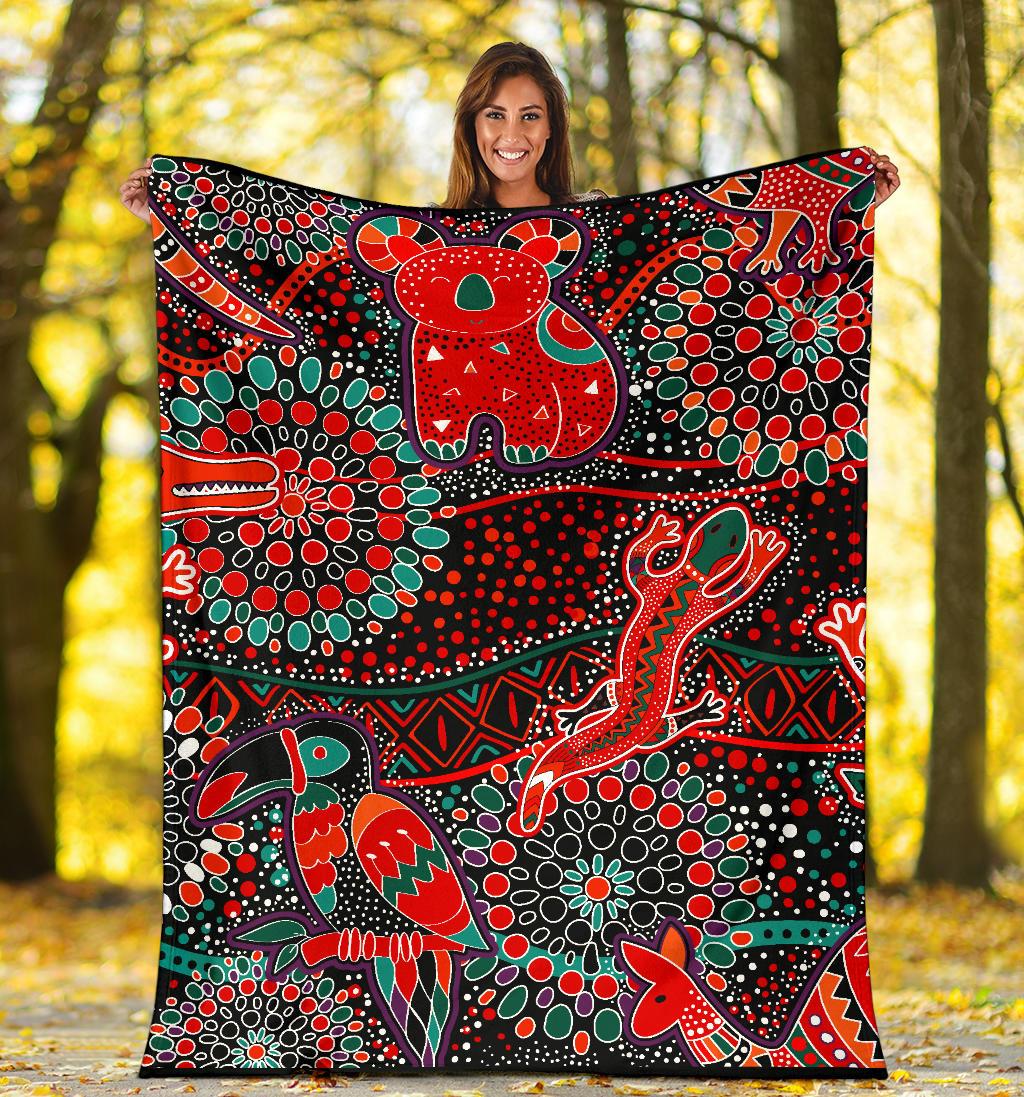 blankets-aboriginal-animal-dot-acrylic-paint