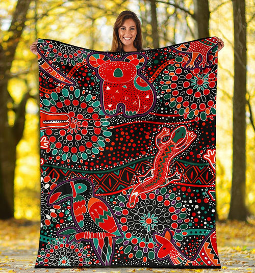 blankets-aboriginal-animal-dot-acrylic-paint