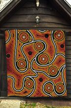 aboriginal-premium-quilt-indigenous-circle-dot-painting-ver01