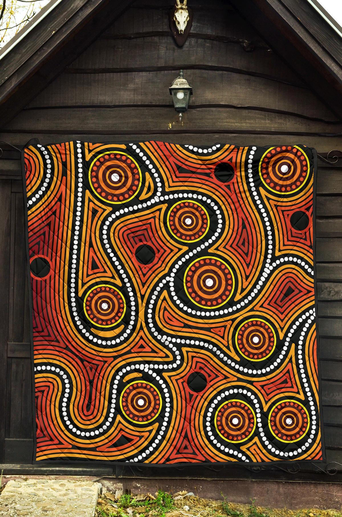 aboriginal-premium-quilt-indigenous-circle-dot-painting-ver01