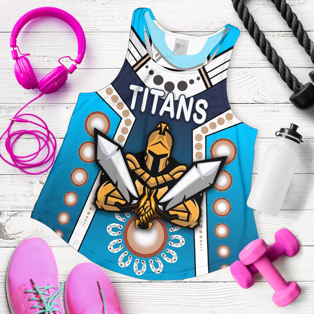 Gold Coast Women Racerback Tank Titans Gladiator Simple Indigenous - Vibe Hoodie