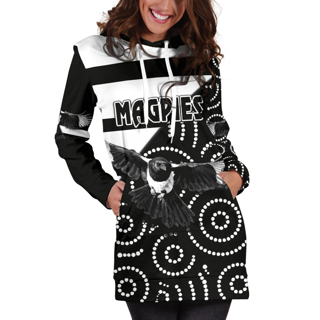 western-suburbs-magpies-womens-hoodie-dress-simple-indigenous