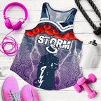 Storm Women's Racerback Tank Anzac Day Aboriginal - Vibe Hoodie