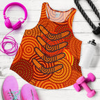 Aboriginal Women's Racerback Tank - Aboriginal Boomerangs And Dot Circle - Vibe Hoodie