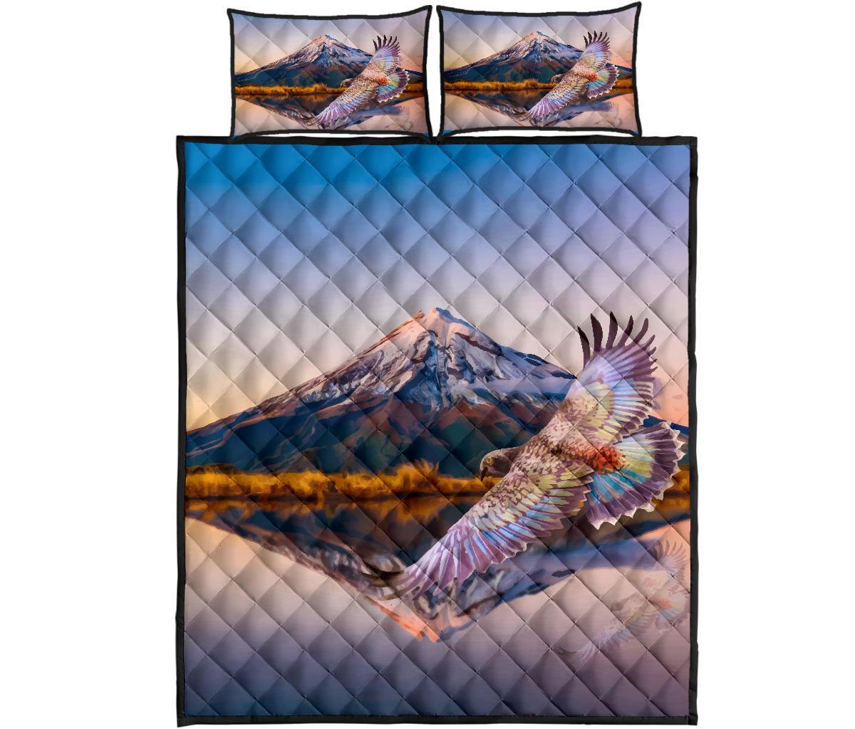 new-zealand-parrot-quilt-bed-set-kea-bird
