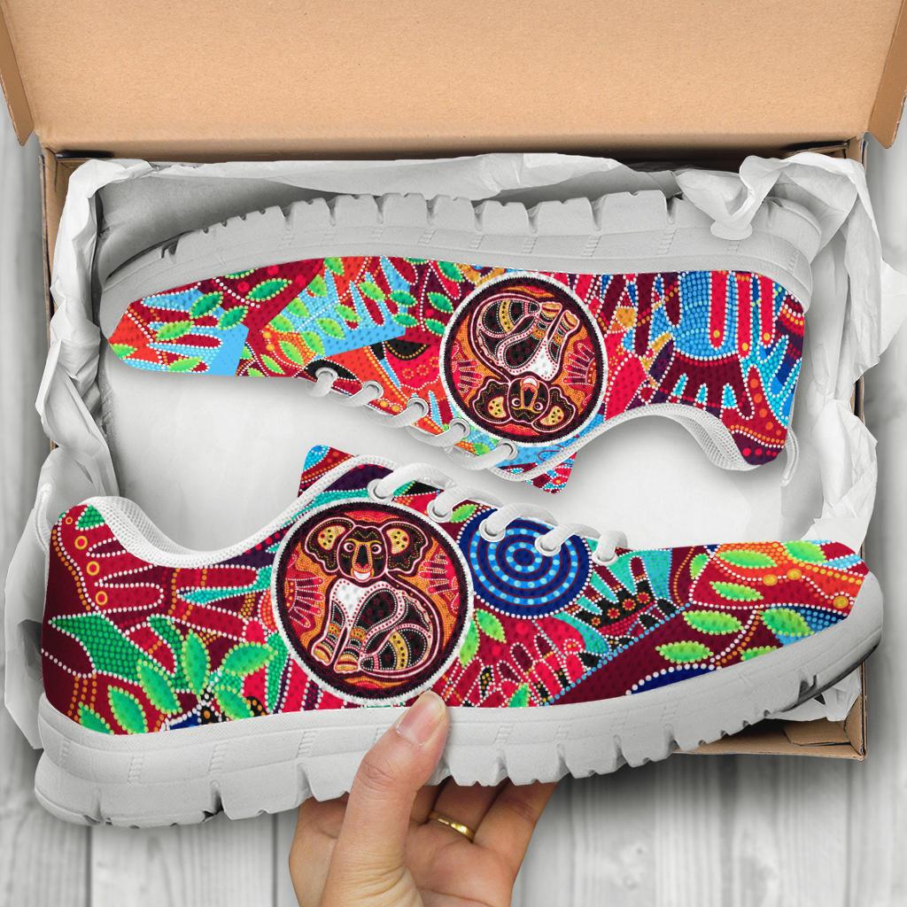 aboriginal-sneakers-koala-and-hand-art-dot-painting-shoes