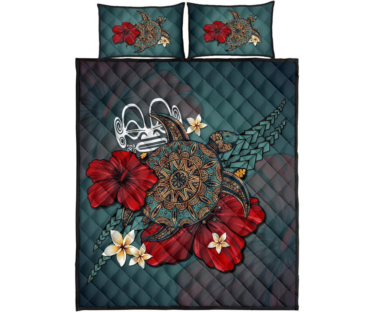 marquesas-islands-quilt-bed-set-blue-turtle-tribal