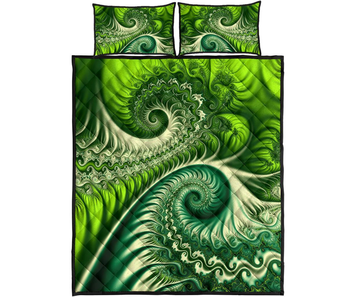 new-zealand-quilt-bed-set-koru-fern-quilt-and-pillow-cover-abstract-style