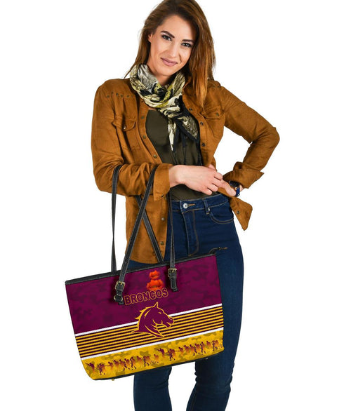 brisbane-broncos-large-leather-tote-anzac-day-simple-style-maroon