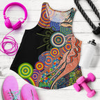 Australia Women's Racerback Tank Aboriginal Style NO.1 - Vibe Hoodie