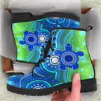 1staustrali-aboriginal-leather-boots-aboriginal-turtle-family