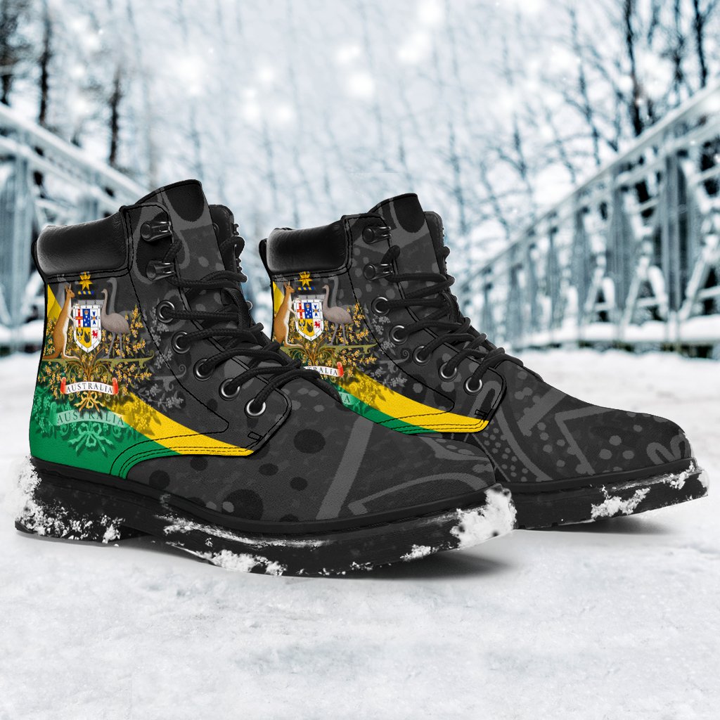 aboriginal-all-season-boots-australian-coat-of-arms-aussie-spirit-green