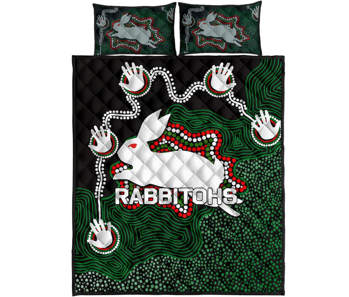 rabbitohs-quilt-bed-set-aboriginal-2