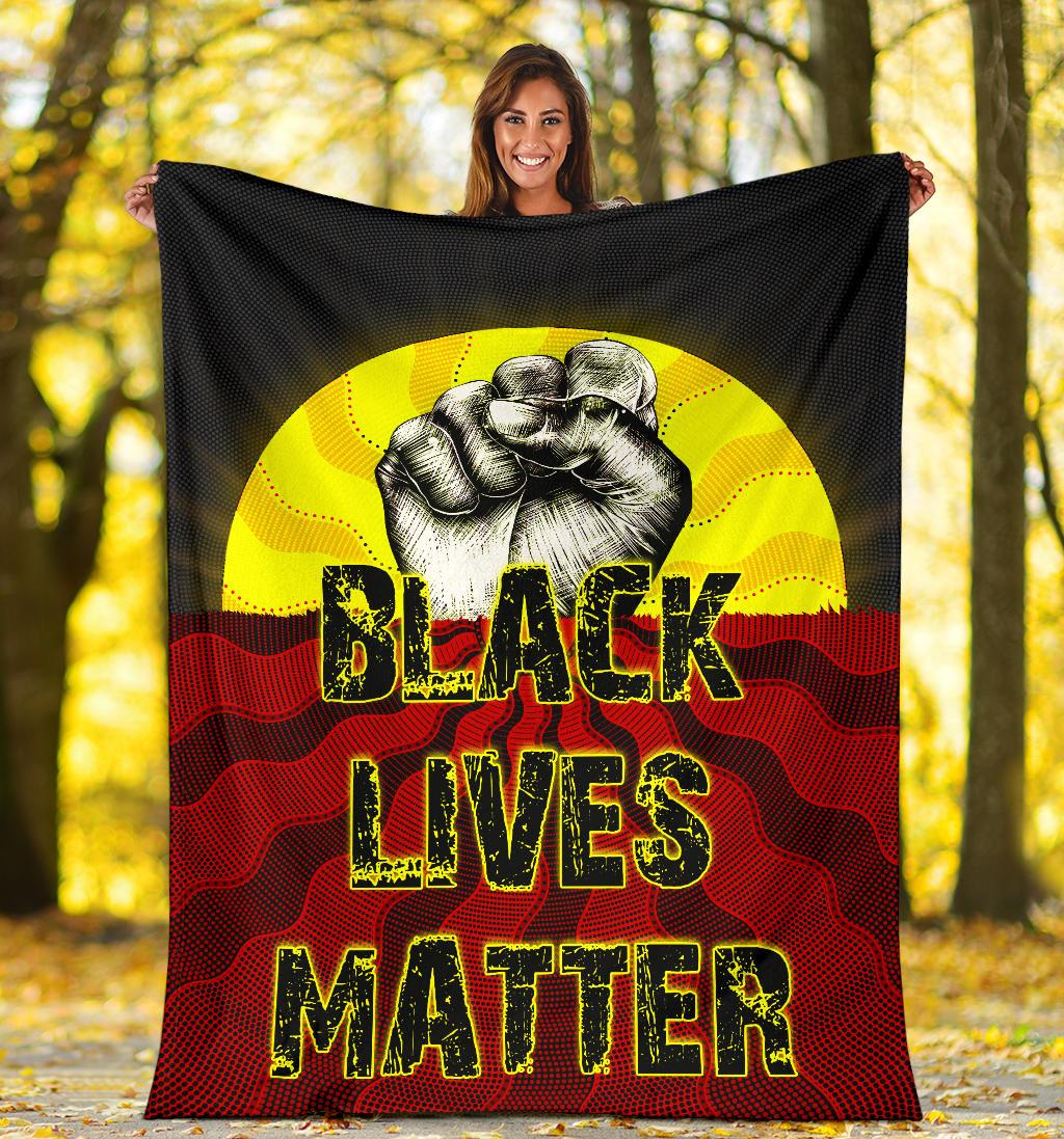 premium-blanket-aboriginal-black-lives-matter-sun-dot-painting