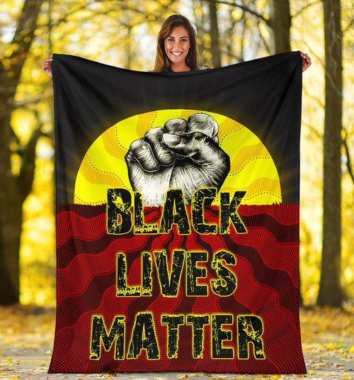 premium-blanket-aboriginal-black-lives-matter-sun-dot-painting
