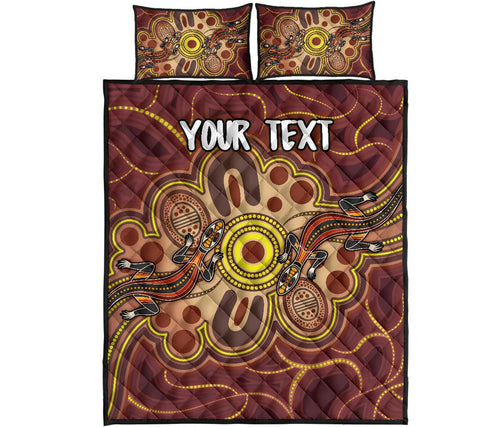 custom-aboriginal-quilt-bed-set-indigenous-lizard-dot-painting-art
