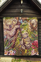 premium-quilt-3d-koala-with-waratah-flower-quilt